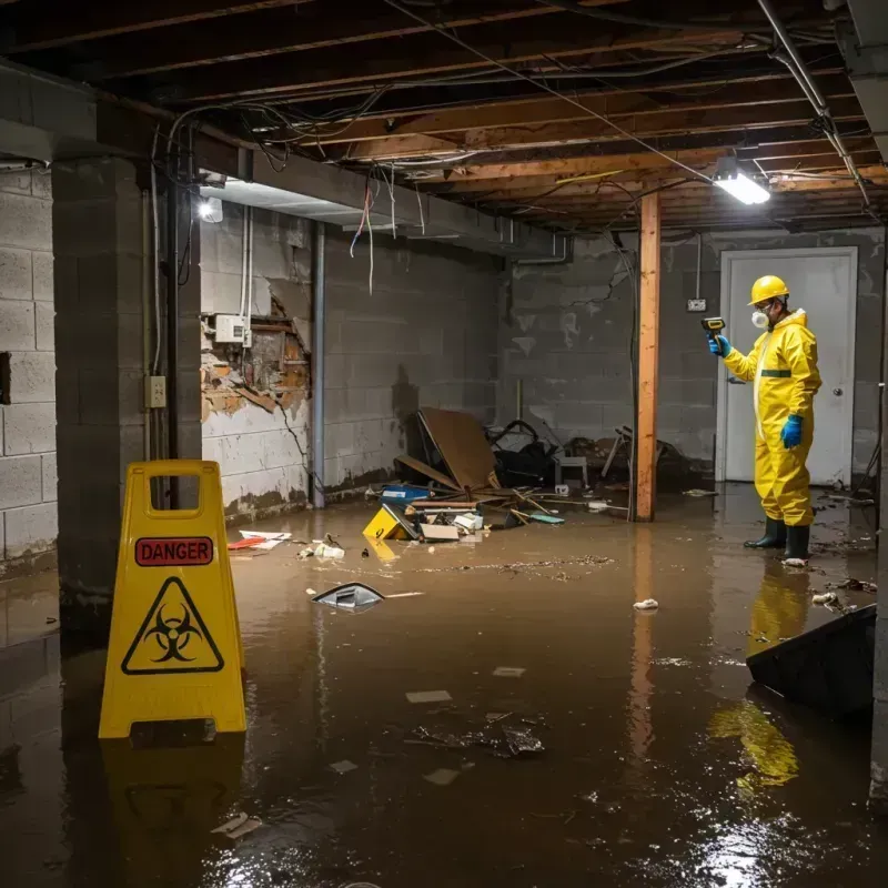 Flooded Basement Electrical Hazard in Wellford, SC Property